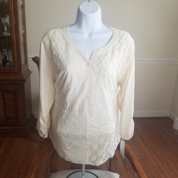 Style & Co. Plus Size Patchwork Tunic Sweater 2X - Picture 2 of 8